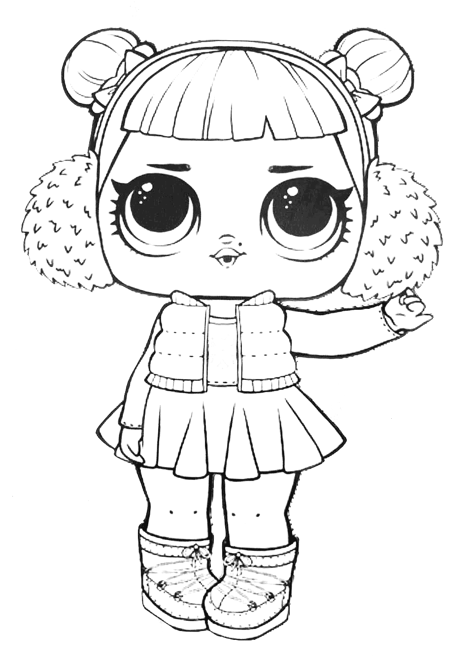 Coloriage Lol Surprise Doll Snow Angel - Poupée LOL Surprise Hair Goals à imprimer