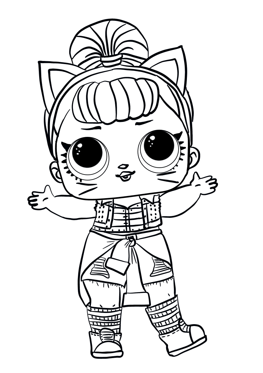 Coloriage Lol Surprise Doll Troublemaker - Poupée LOL Surprise Hair Goals à imprimer