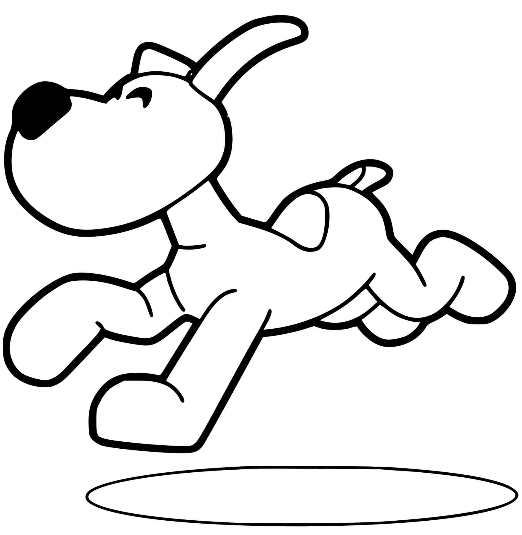 Coloriage Loula Le Chien Aime Jouer - Pocoyo à imprimer