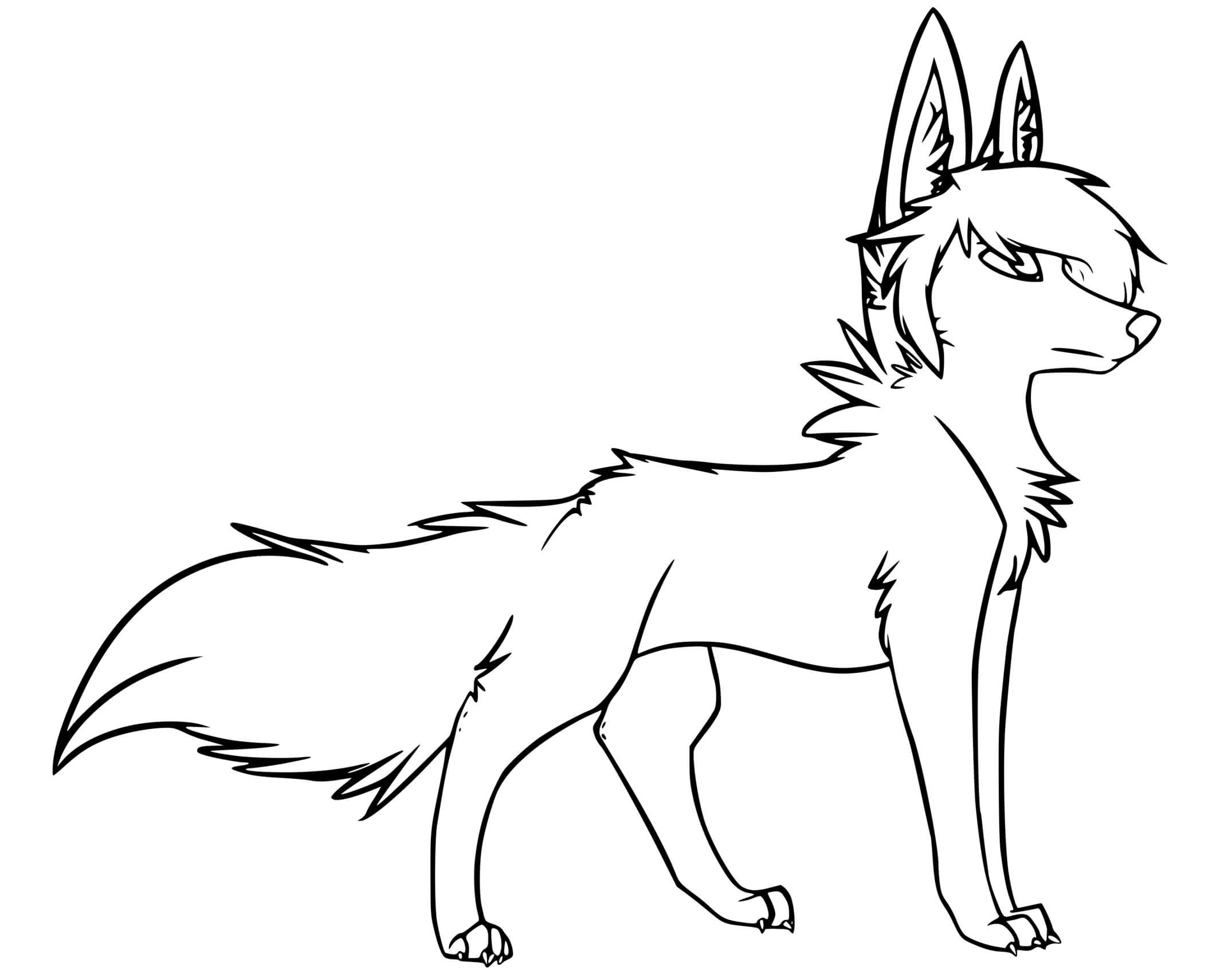 Coloriage Loup Avec Style Par Sillycandy De Deviantart - Loup à imprimer
