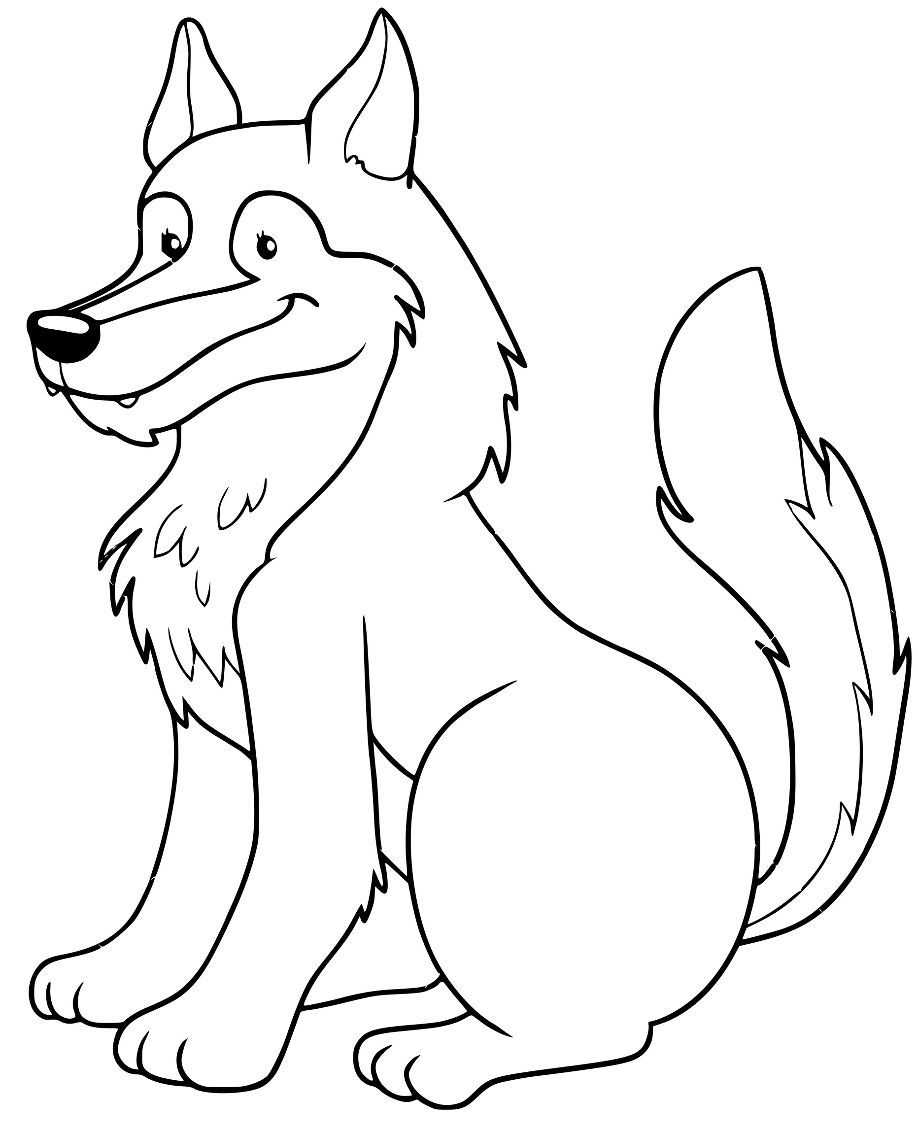 Coloriage Loup Europeens Animal Solitaire Et Chef De Meute - Loup à imprimer