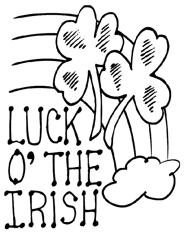 Coloriage Lucky Saint Patricks Day - Saint Patrick à imprimer