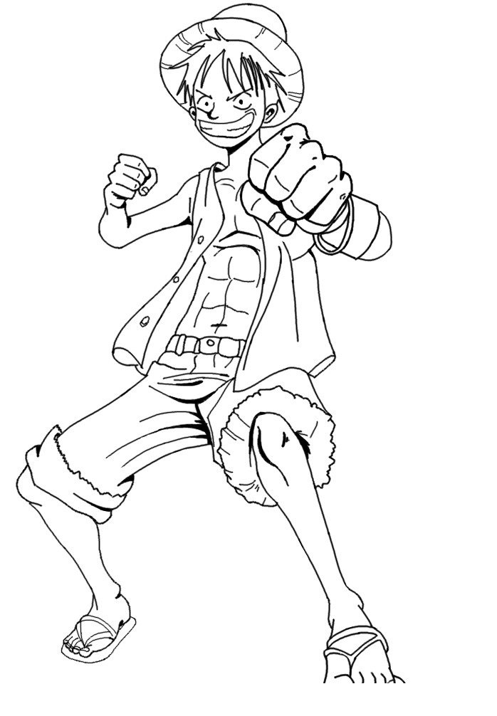 Coloriage Luffy 2 Onepiece Excite - One piece à imprimer