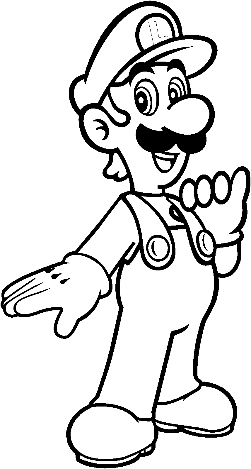 Coloriage Luigi Plombier - Luigi à imprimer