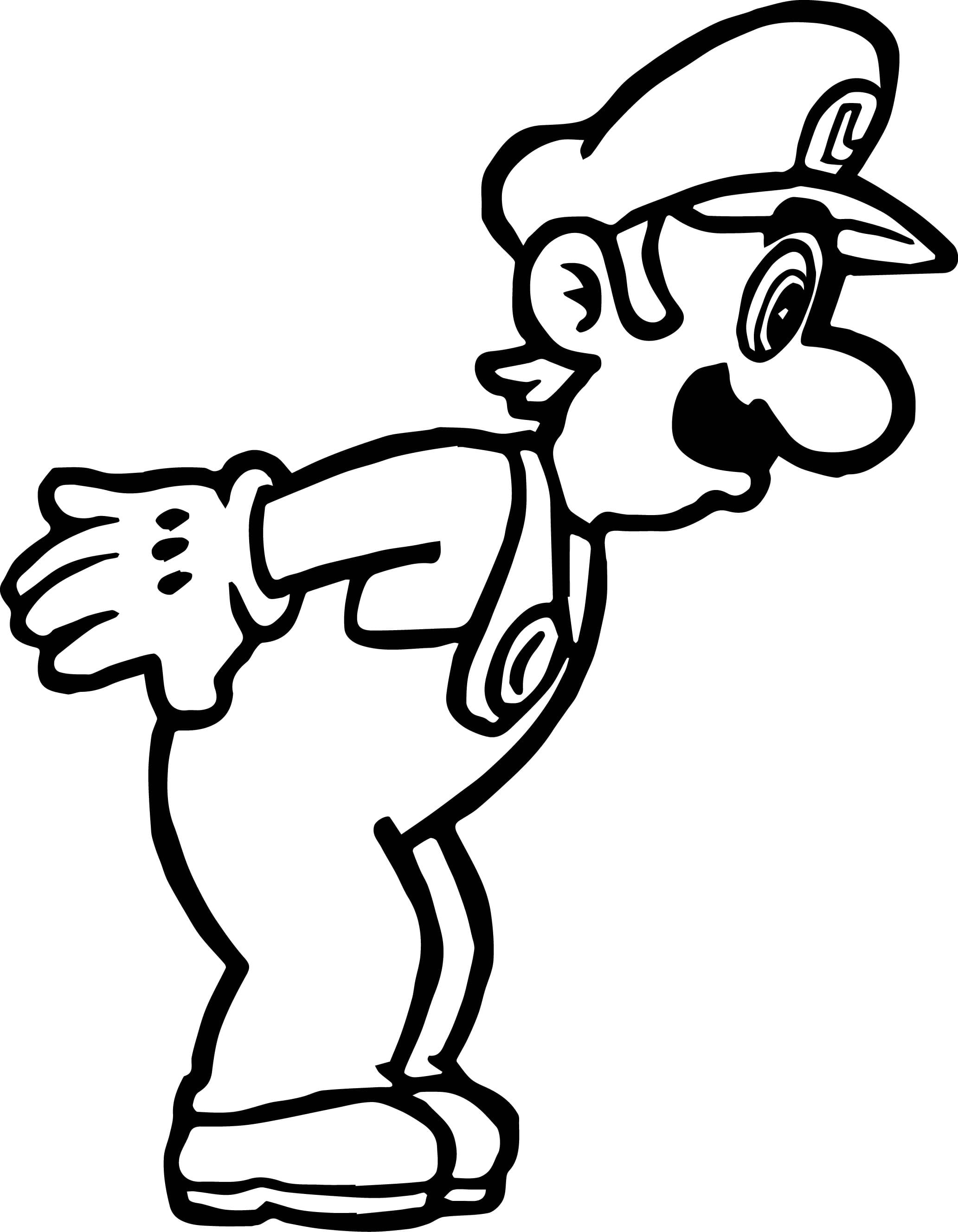 Coloriage Luigi Prêt A Faire Le Saut - Luigi à imprimer