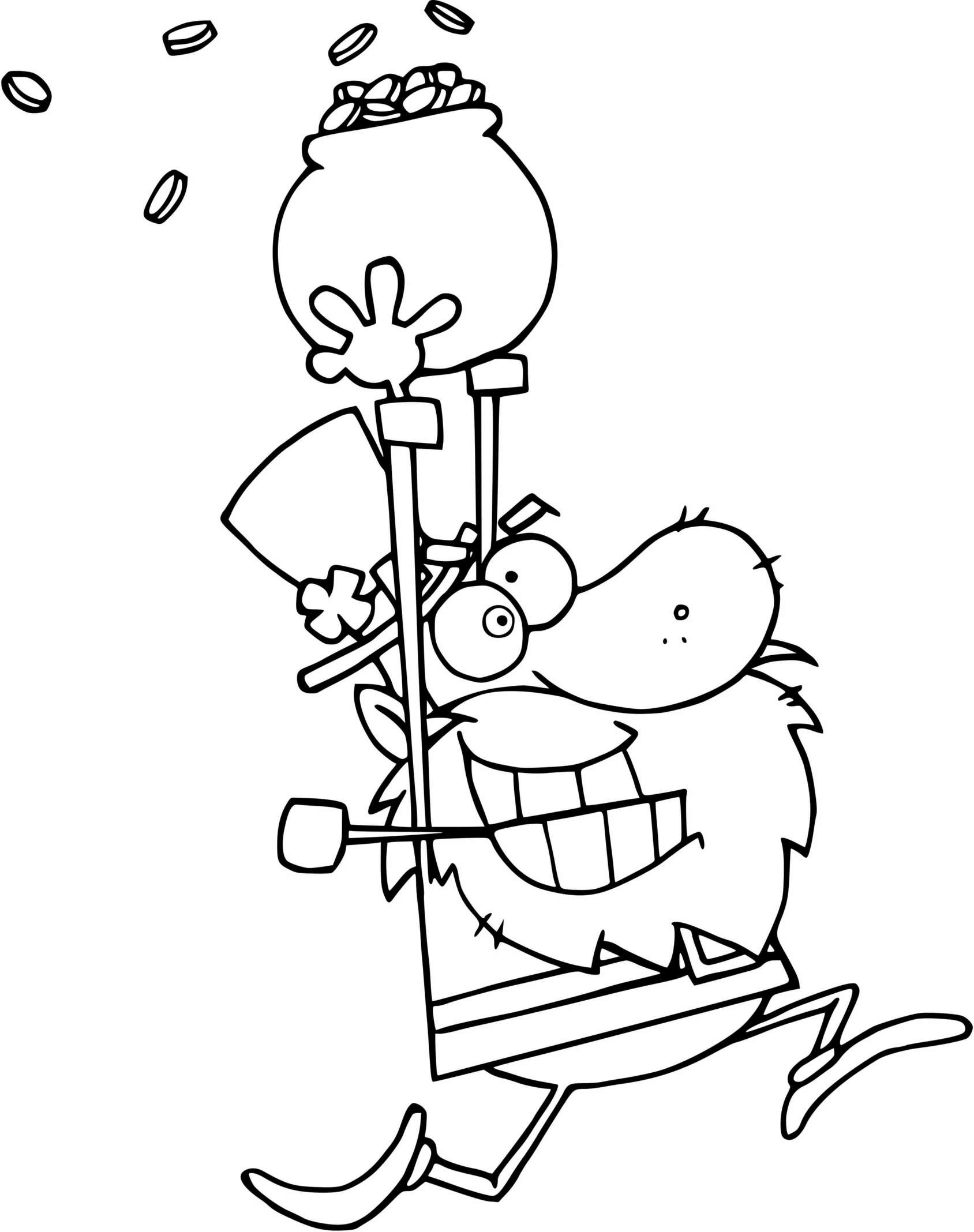 Coloriage Lutin Chanceux Pot Or Saint Patrick - Saint Patrick à imprimer
