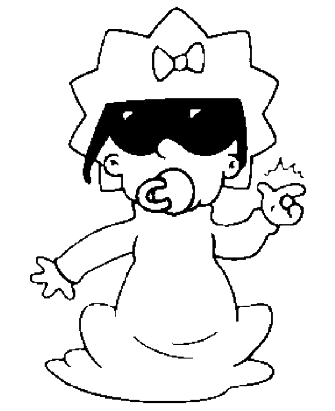 Coloriage Maggie La Star - Simpson à imprimer