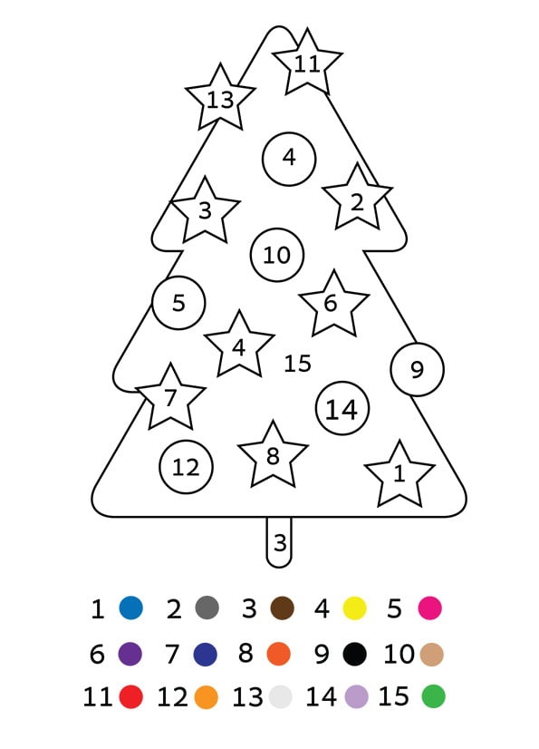 Coloriage Magique Ce1 Un Sapin De Noël - Magique CE1 à imprimer