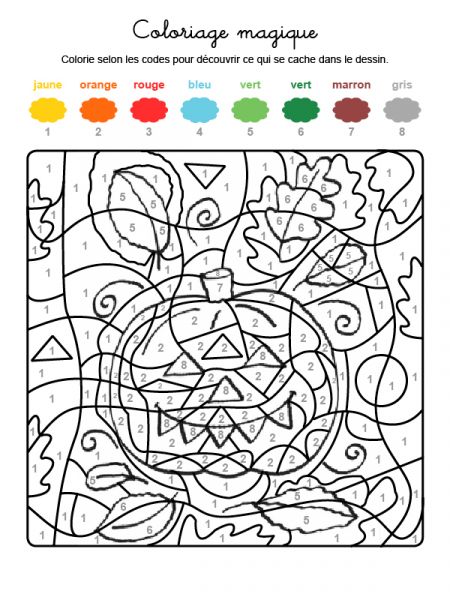 Coloriage Magique Amusant De Halloween - Magique à imprimer