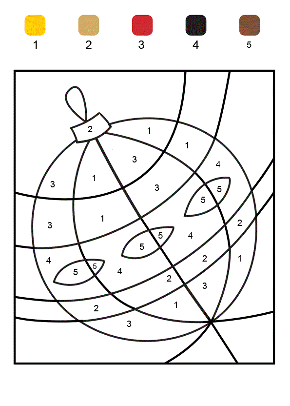 Coloriage Magique Ce1 Boule Noël - Magique à imprimer