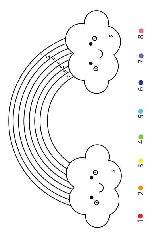 Coloriage Magique Maternelle Un Arc En Ciel - Magique maternelle à imprimer