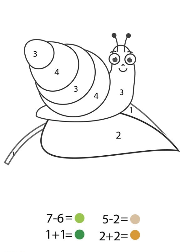 Coloriage Magique Maternelle Un Escargot Sur Une Feuille - Magique maternelle à imprimer