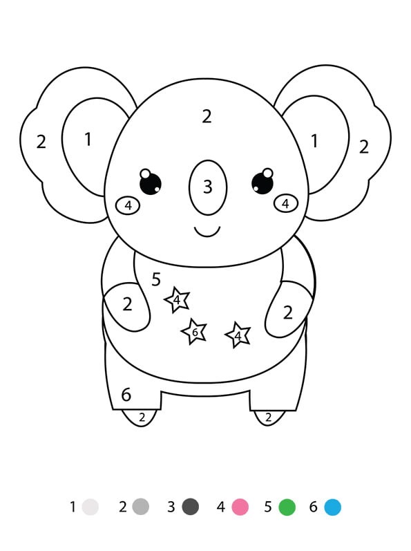 Coloriage Magique Maternelle Un Koala - Magique maternelle à imprimer