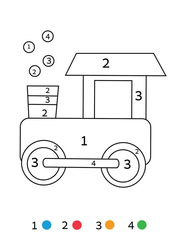 Coloriage Magique Maternelle Une Locomotive - Magique maternelle à imprimer