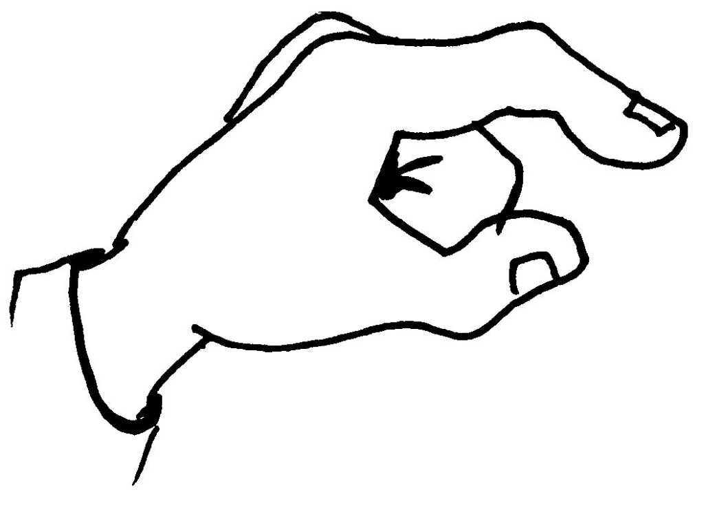 Coloriage Main Adulte - Main enfants à imprimer