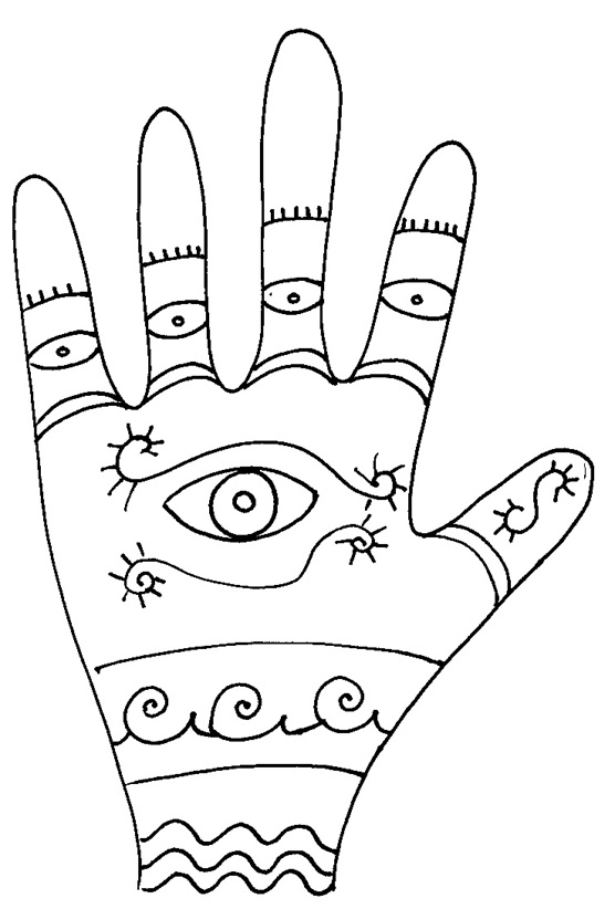 Coloriage Main Mandala - Main enfants à imprimer