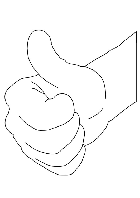 Coloriage Main d'Enfant à Gestes Amusants - Main enfants à imprimer