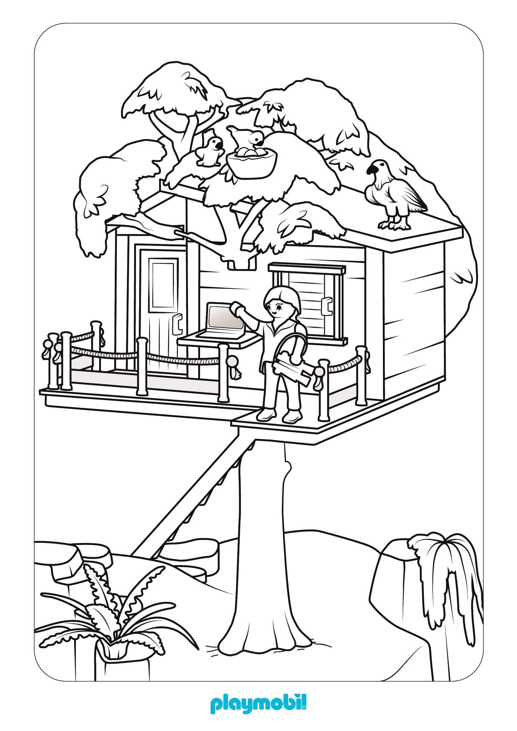 Coloriage Maison De Playmobil - Playmobil à imprimer