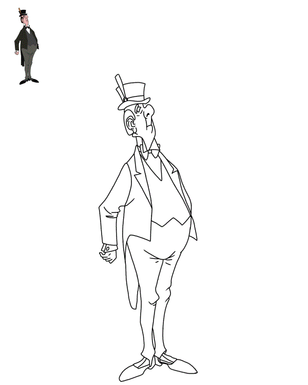 Coloriage Majordome Edgar Aristochats - Aristochats à imprimer