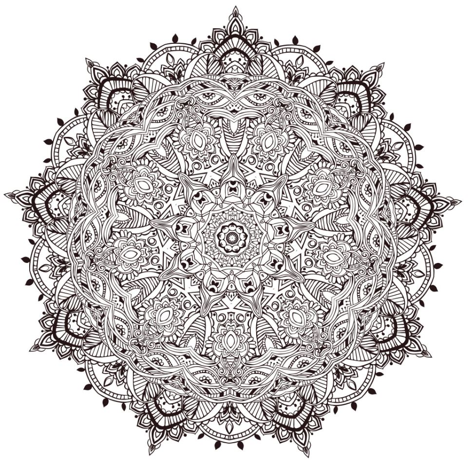 Coloriage Mandala relaxant pour adultes aux détails fins - Mandala à imprimer