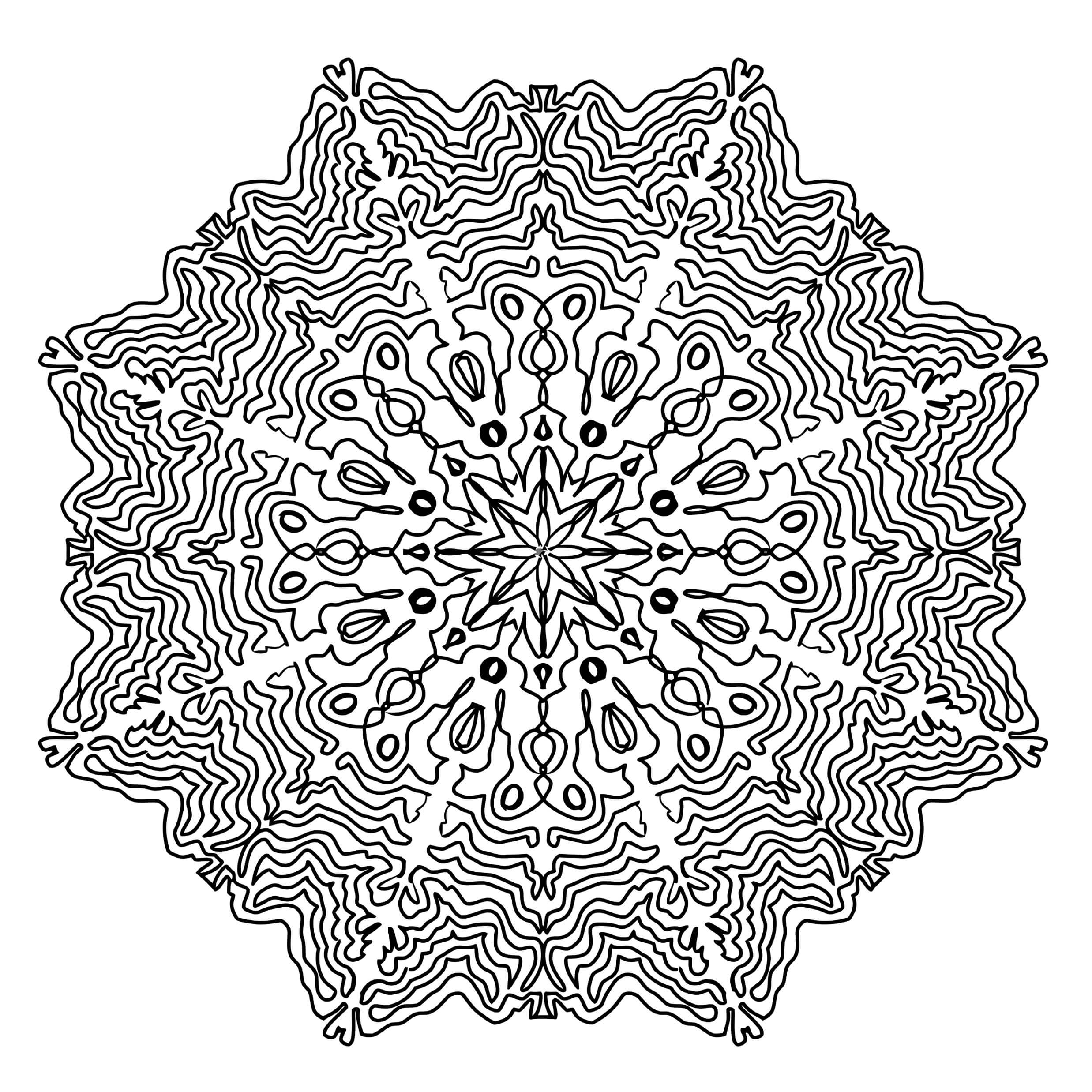 Coloriage Mandala Adulte Antistress - Adulte à imprimer