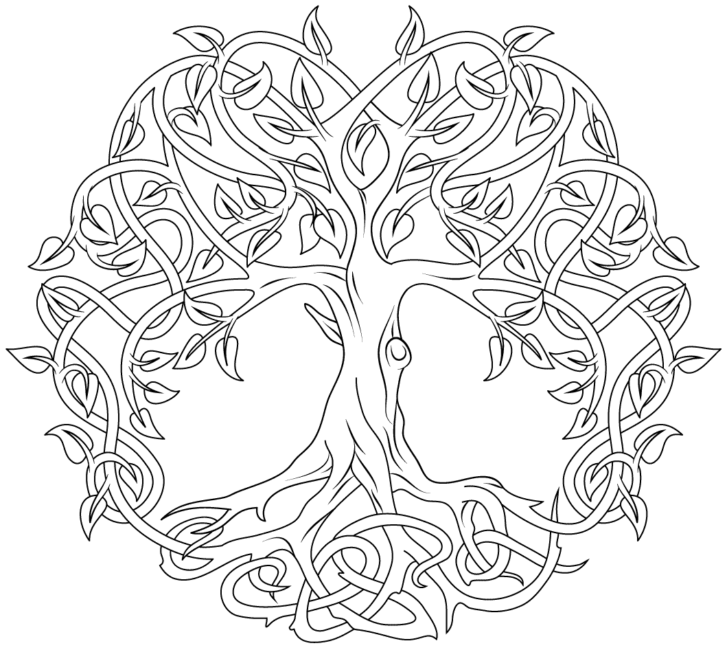 Coloriage Mandala Arbre De La Vie Par Artsashina - Mandala à imprimer