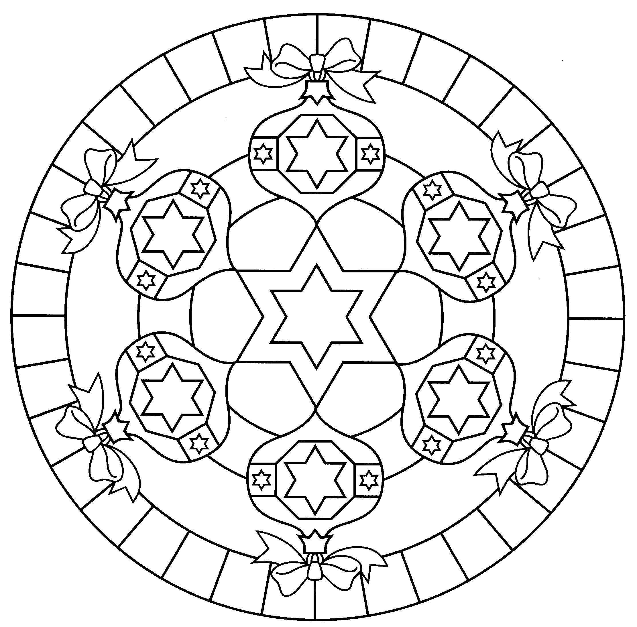 Coloriage Mandala Boule De Noël Adulte - Mandala de Noël à imprimer