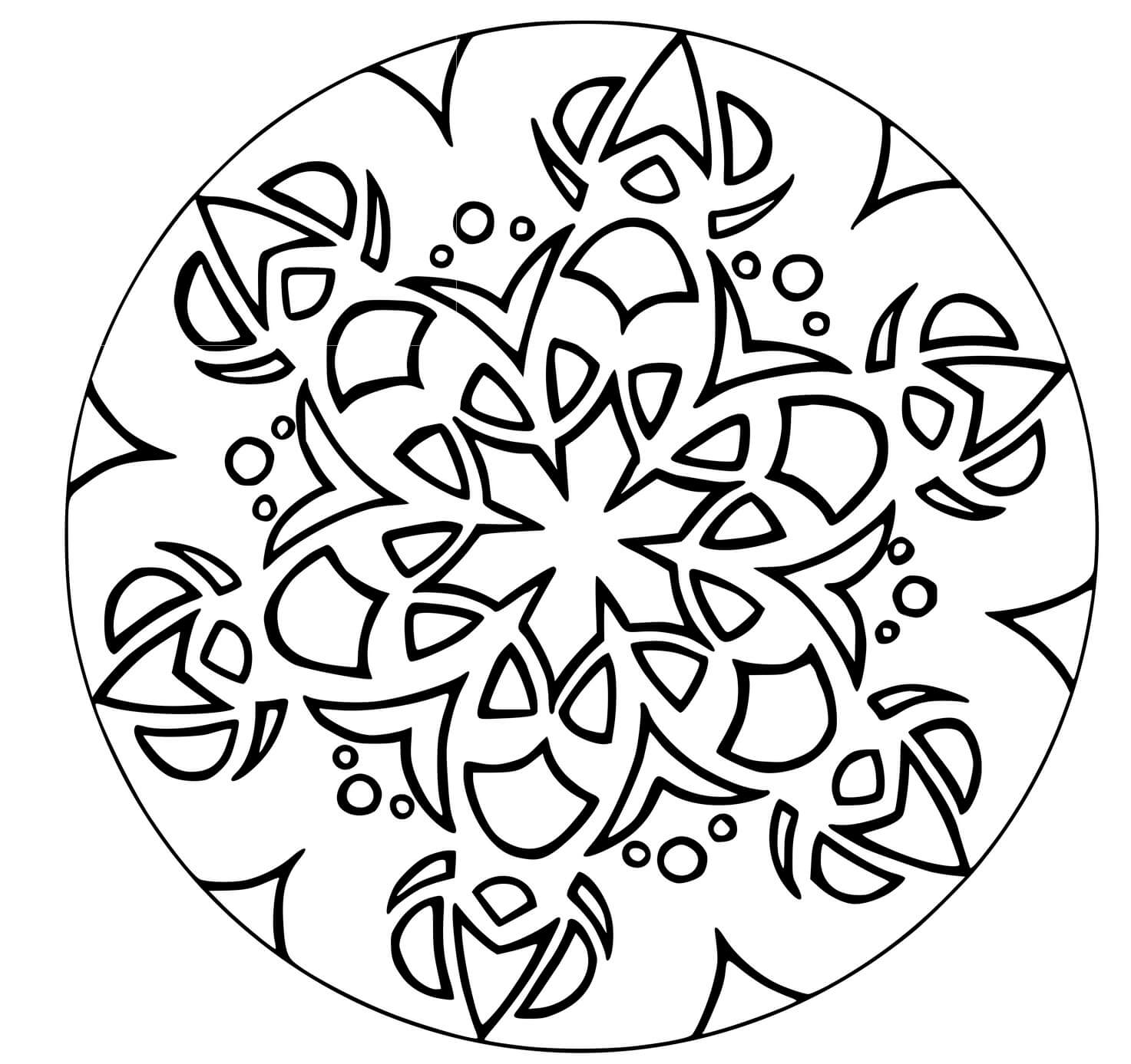 Coloriage Mandala Boule Denoel Sapin - Boule de Noël à imprimer