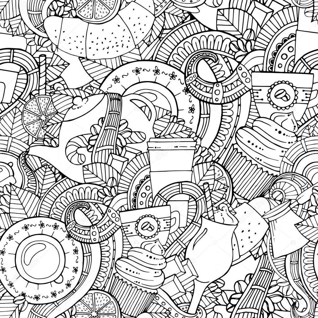 Coloriage Mandala Café - Motifs Café et Thé - Café à imprimer