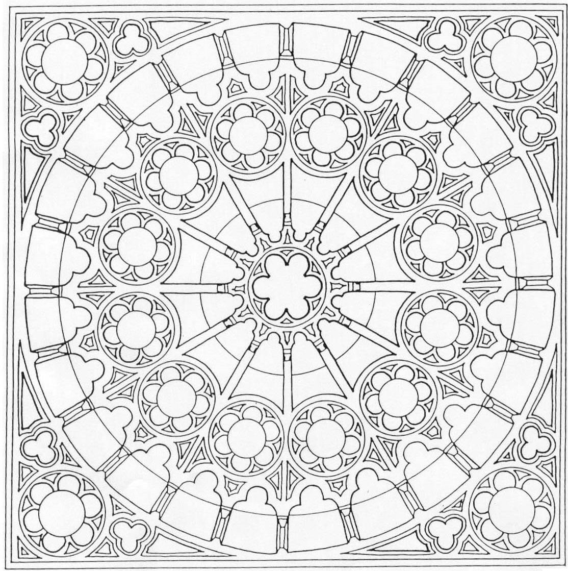 Coloriage Mandala Carre Joeke Remkus De Vries - Mandala à imprimer