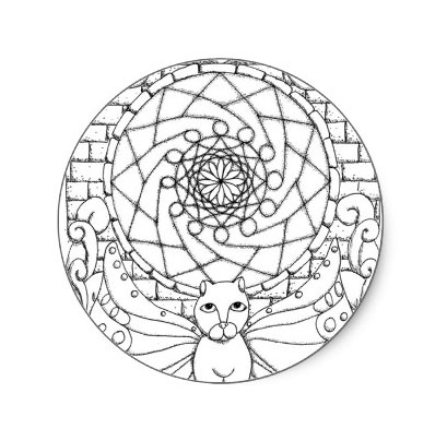 Coloriage Mandala Chat - Chat à imprimer