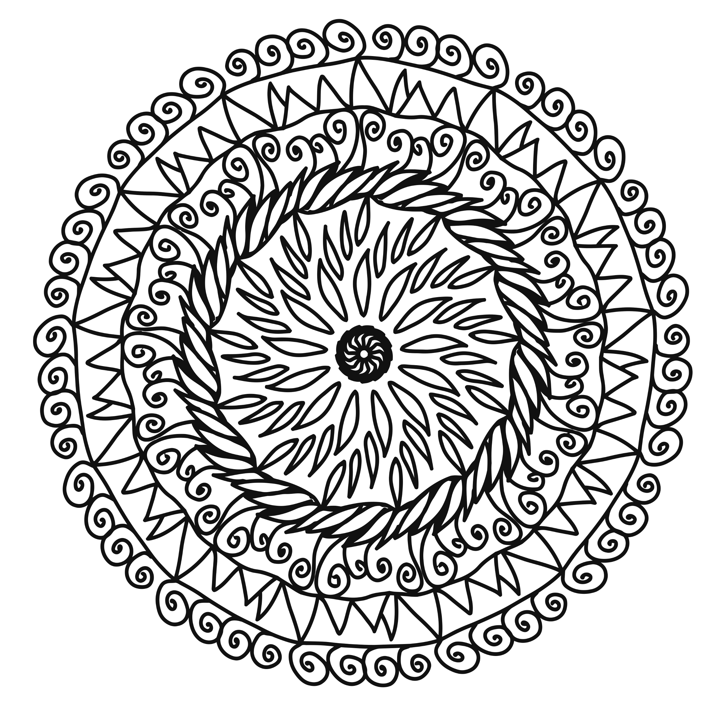 Coloriage Mandala Dessin Adulte - Adulte à imprimer
