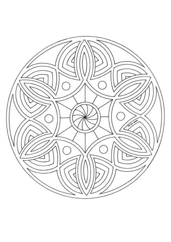 Coloriage Mandala Difficile 18 - Mandala à imprimer
