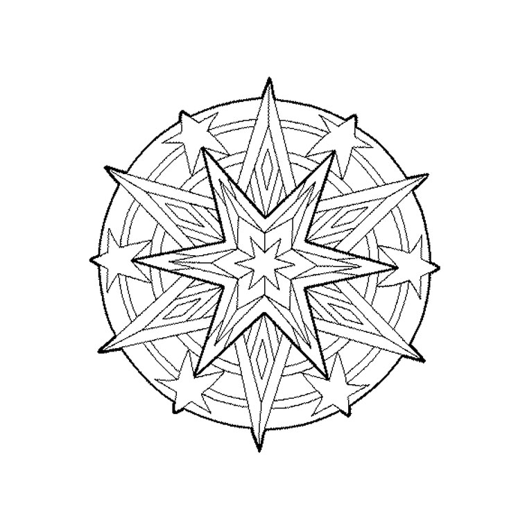 Coloriage Mandala Difficile 19 - Mandala à imprimer