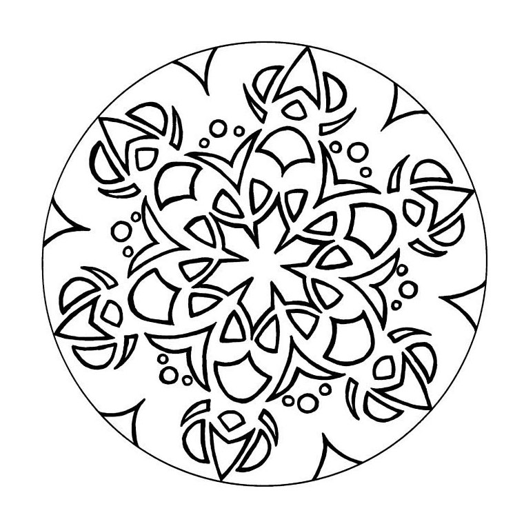 Coloriage Mandala Géométrique Complexe aux Motifs Infinis - Mandala à imprimer