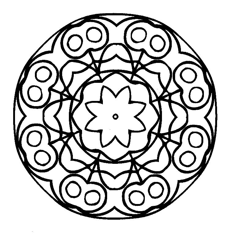 Coloriage Mandala Complexe avec Motifs Géométriques - Mandala à imprimer