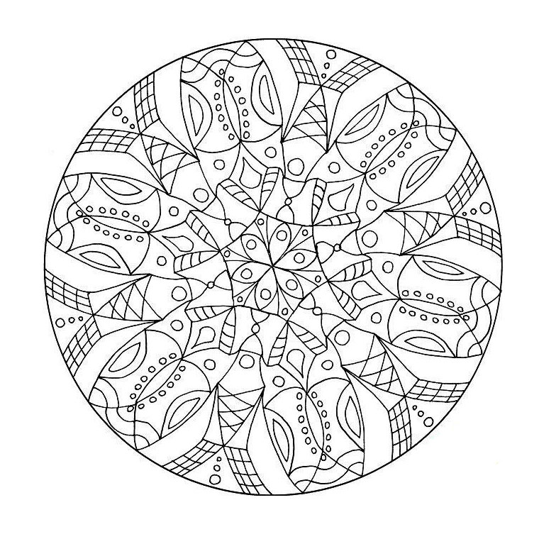 Coloriage Mandala Difficile - Mandala à imprimer