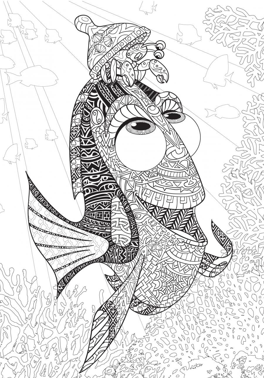 Coloriage Mandala Disney Art Thérapie Le Monde De Dory - Mandala disney à imprimer