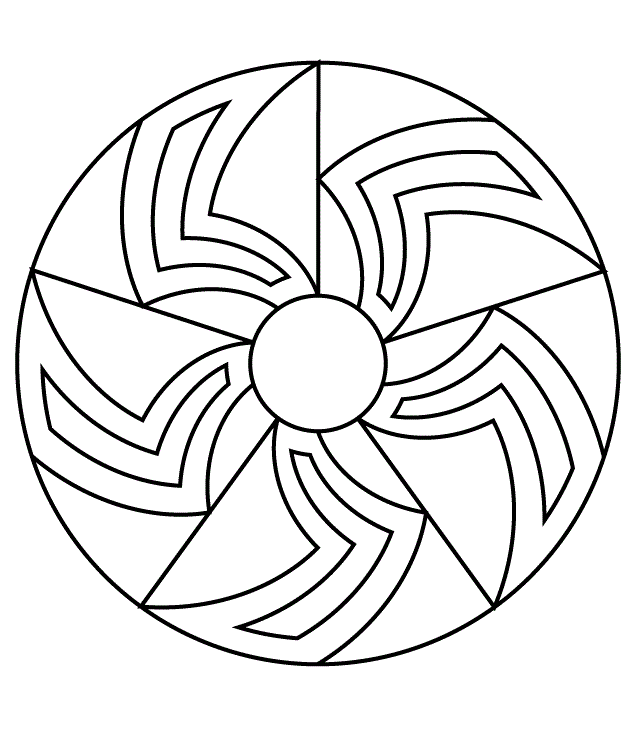 Coloriage Mandala étoilé avec ornements délicats - Facile à imprimer