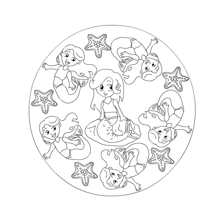 Coloriage Mandala Facile Pour Enfants - Mandala à imprimer