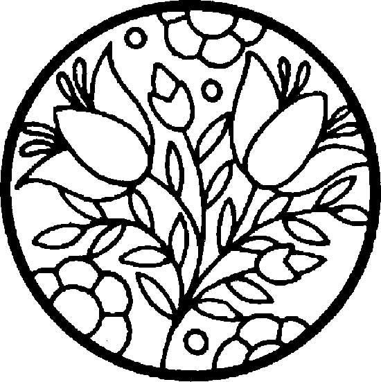 Coloriage Mandala Fleuri aux Pétales Élégants - Facile à imprimer