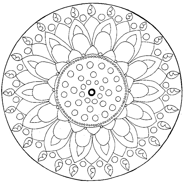 Coloriage Mandala Maternelle - Mandala à imprimer