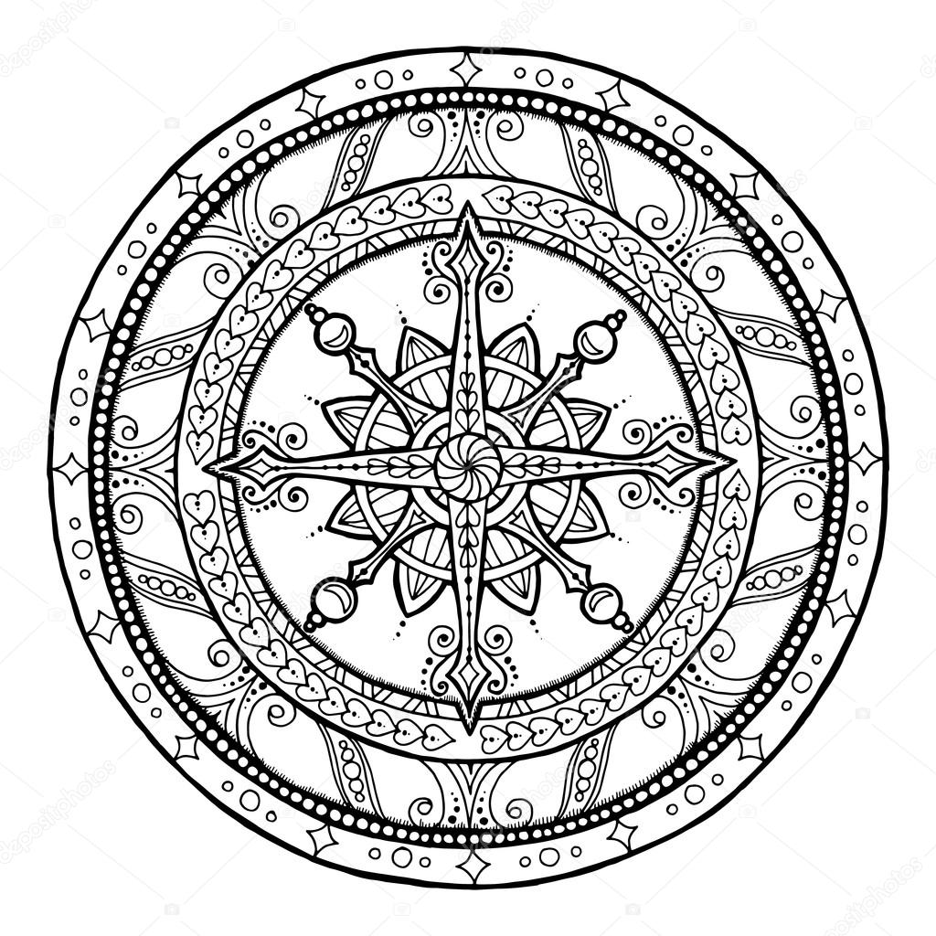 Coloriage Mandala Noël Hiver Neige - Noël adulte à imprimer