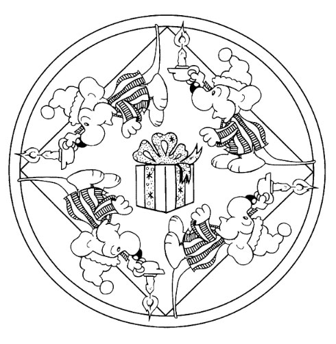 Coloriage Mandala Noël - Noël à imprimer