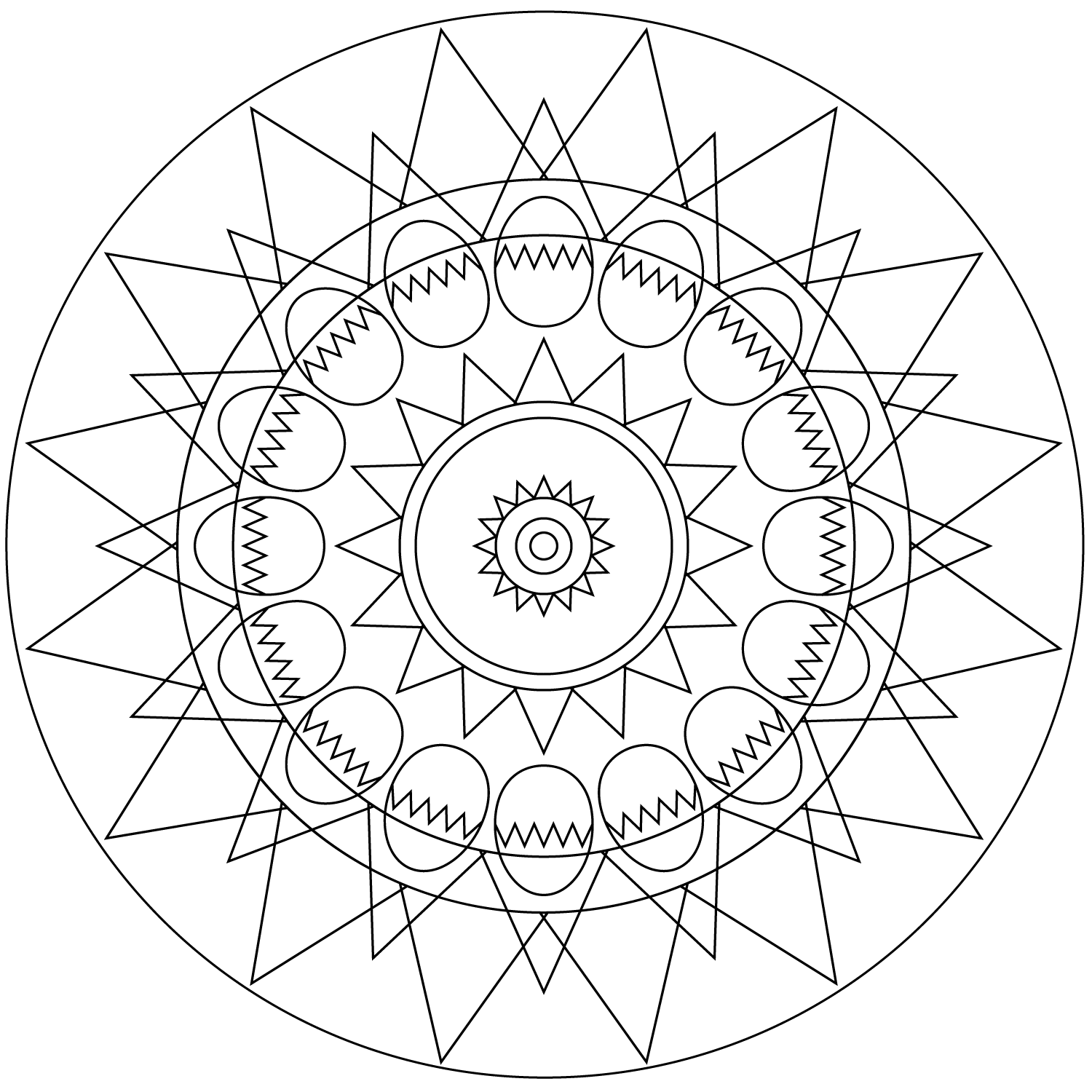 Coloriage Pâques mandala