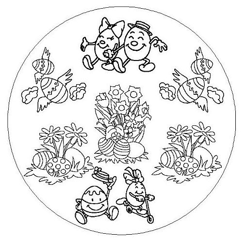 Coloriage Mandala Œuf De Pâques - Mandala à imprimer