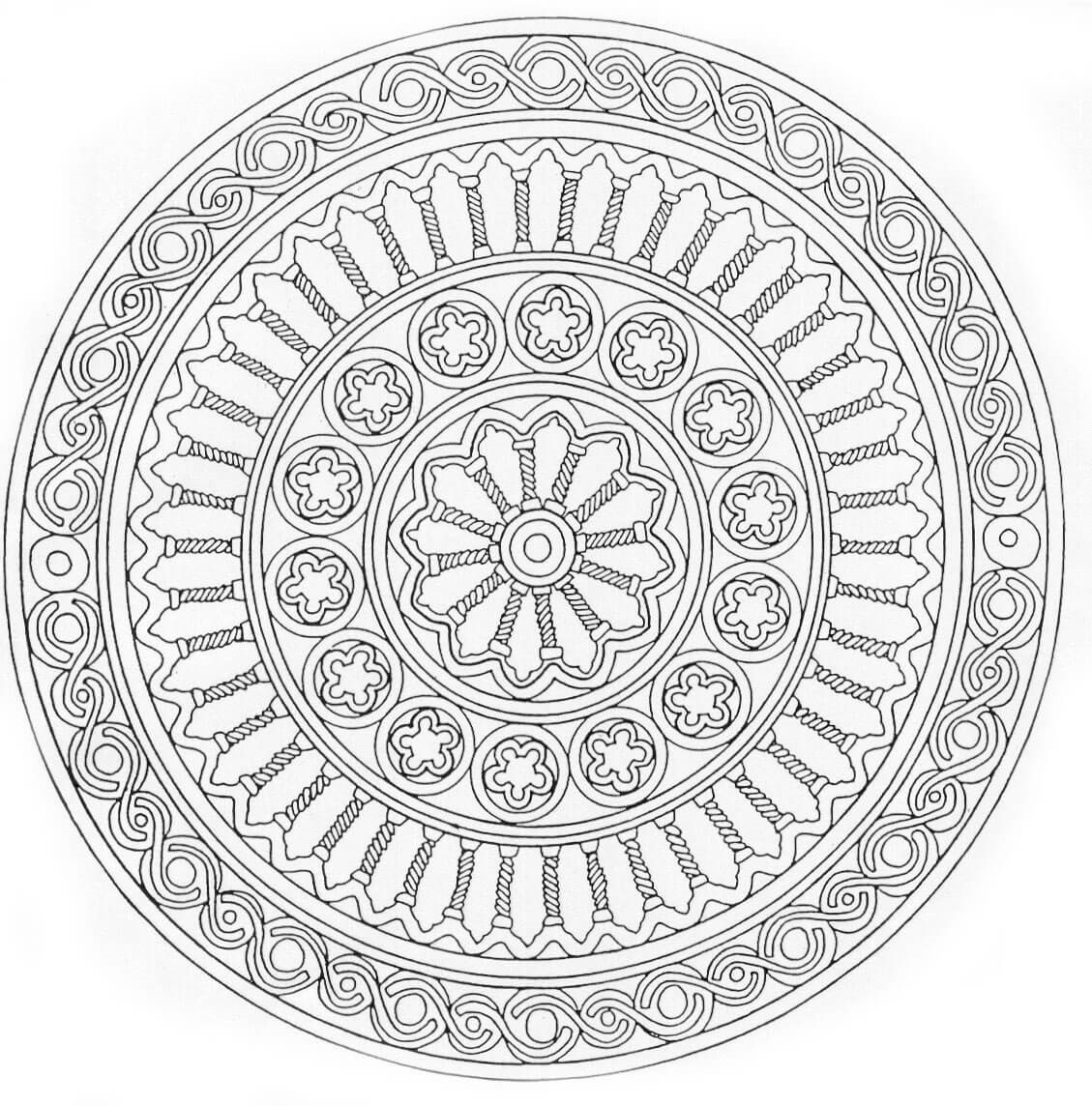 Coloriage Mandala Par Joeke Remkus De Vries - Mandala à imprimer