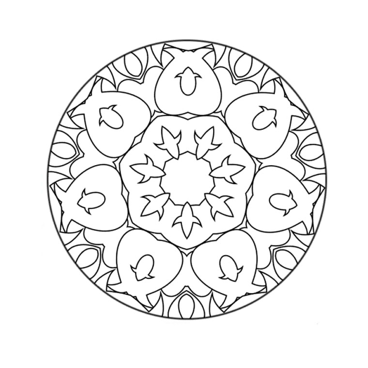 Coloriage Mandala Voiture - Voiture à imprimer