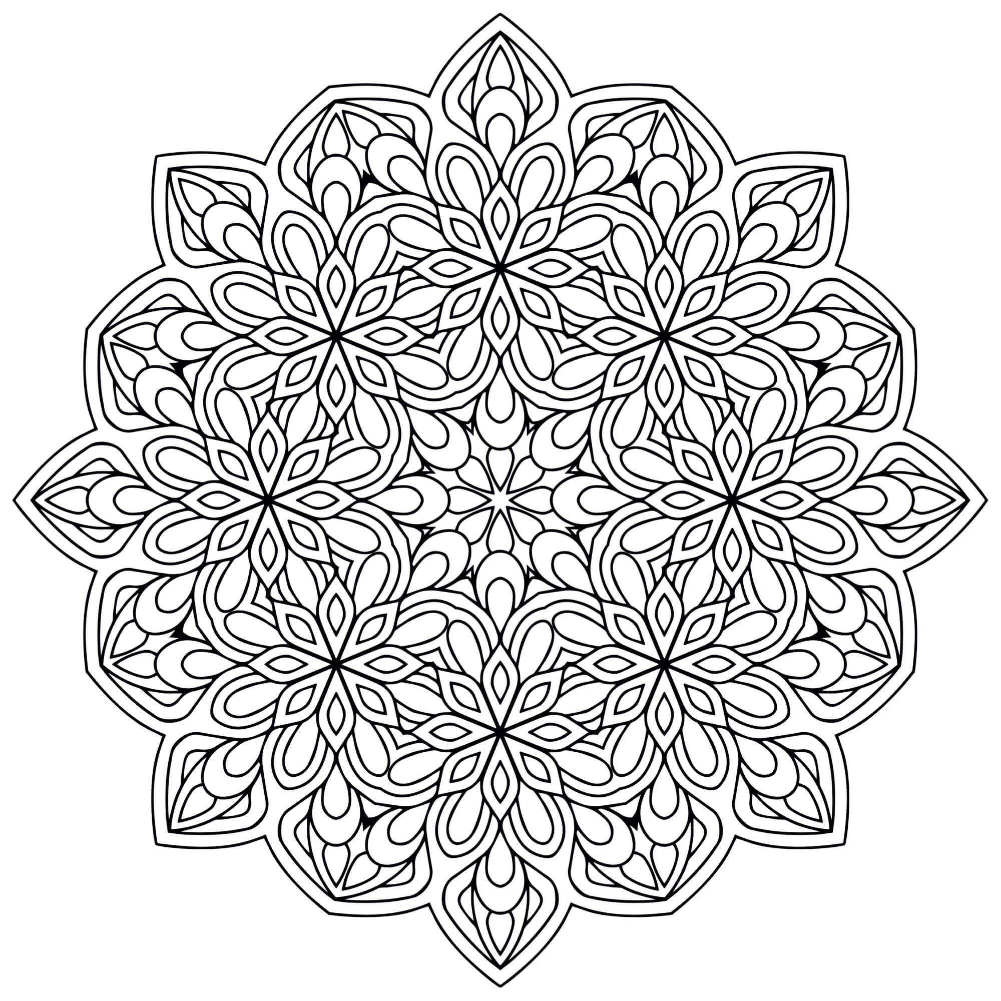 Coloriage Mandala Zen Antistress New - Mandala à imprimer