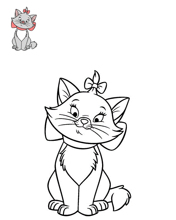 Coloriage Marie Chaton De Duchesse Aristochats - Aristochats à imprimer